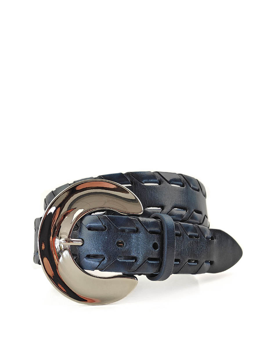 Cintura da donna ELISE colore navy arrotolata