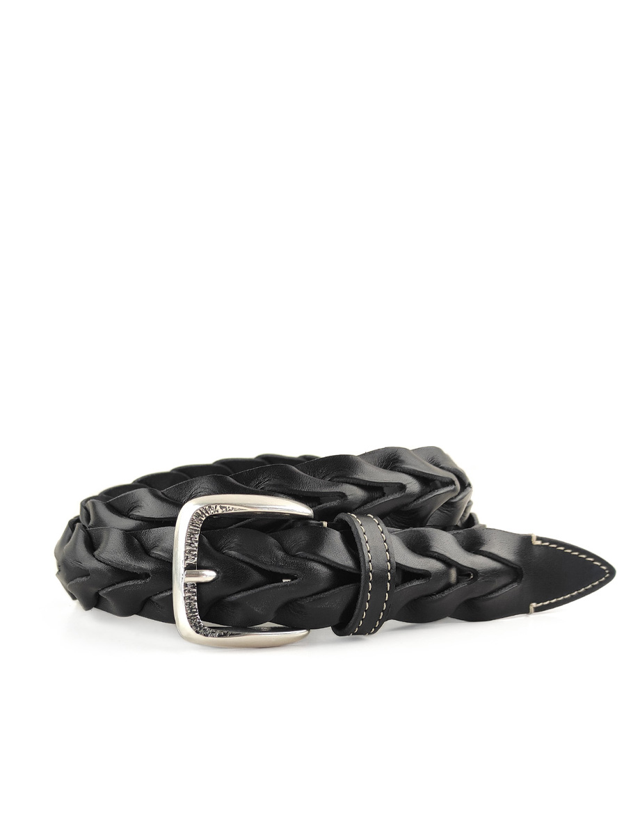 Cintura unisex Alex colore nero arrotolata